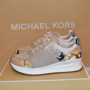 Michael Kors Lindy Mixed-Media Trainer